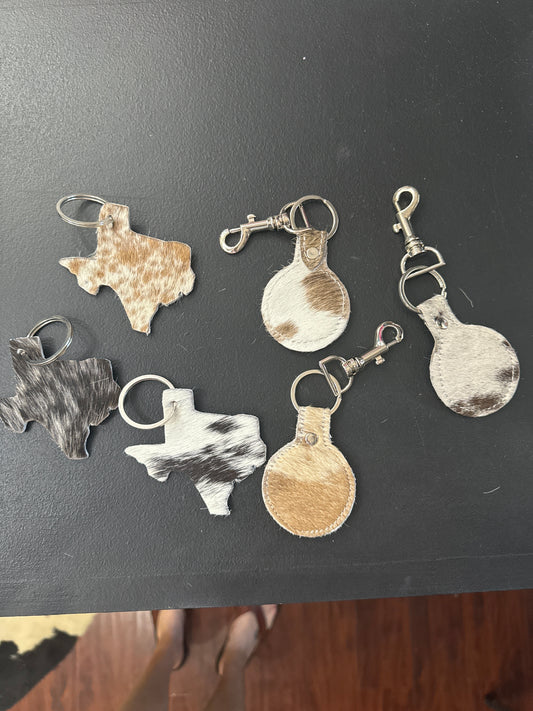 Cowhide Keychain