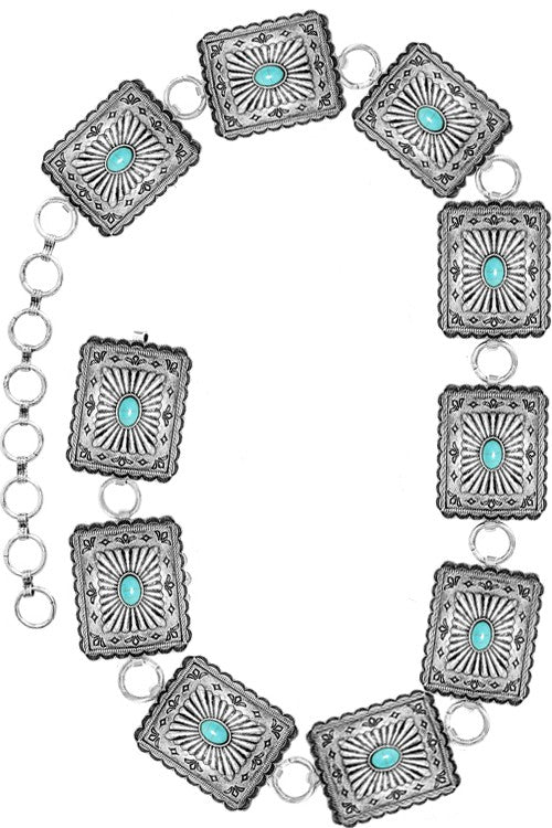 Concho Aztec Chain Belt