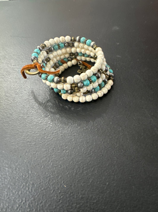 Magnesite Spiral Bracelet