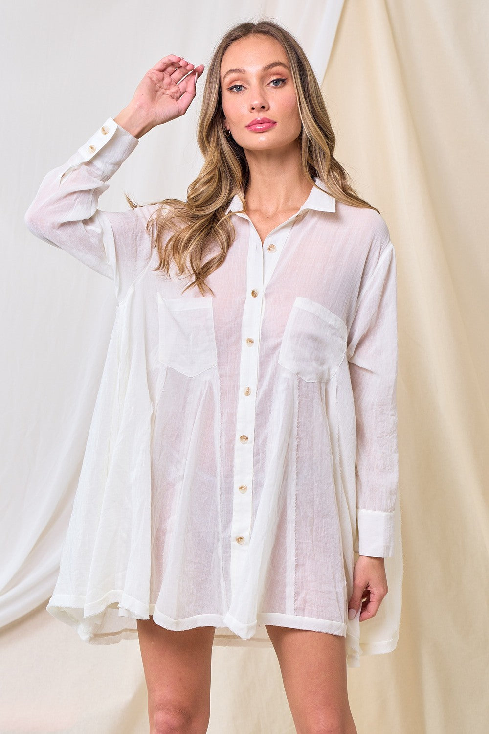 Risky Business Button Down Shirt Dress