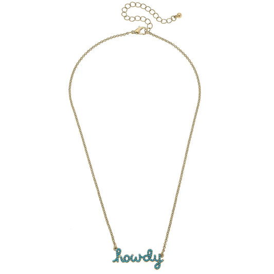 Howdy Turquoise Studded Necklace