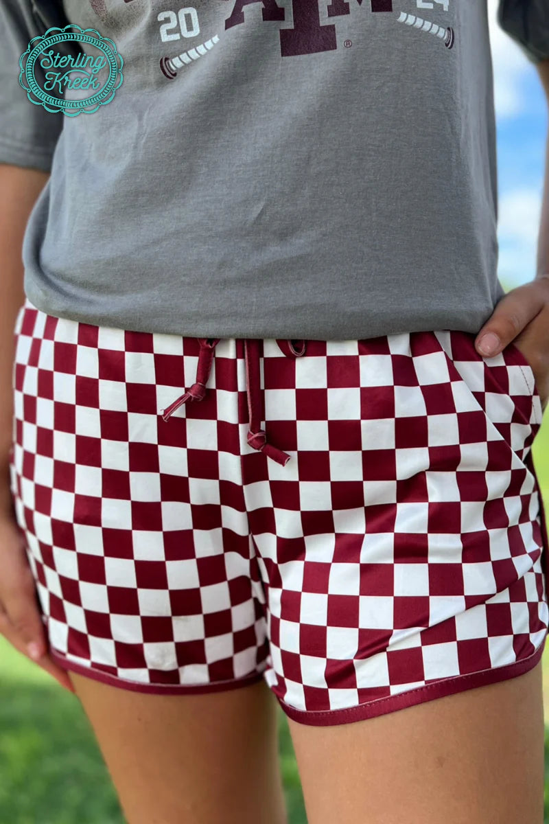 Pep Rally Checkered Shorts