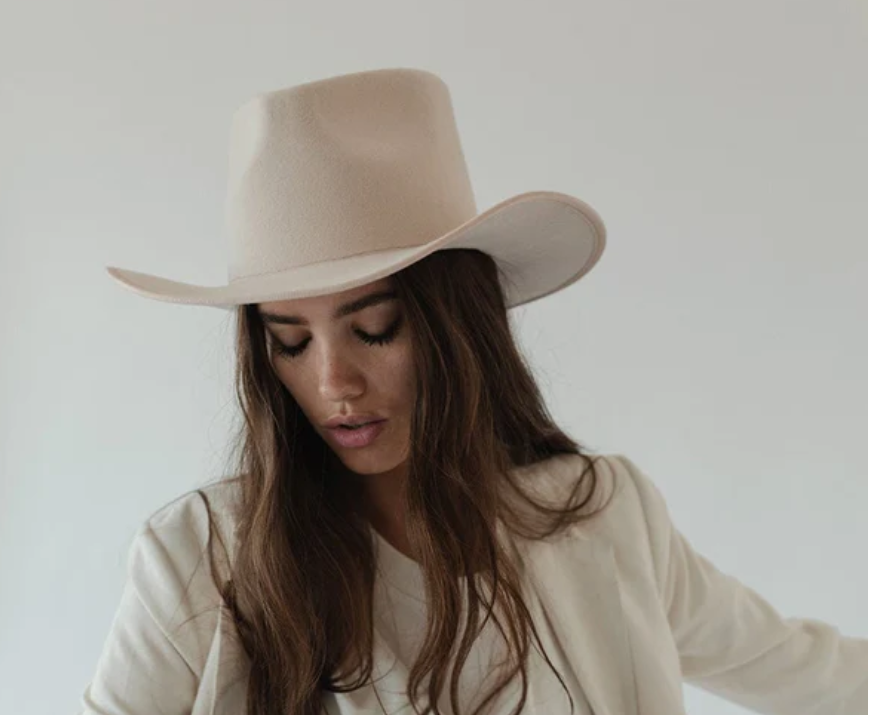 June Rancher Hat - Cream (Pricing does not include custom hat band)