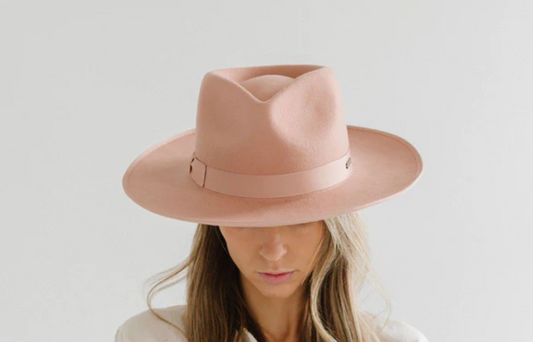 Monroe Rancher Hat - Dusty Pink (Pricing does not include custom hat band)