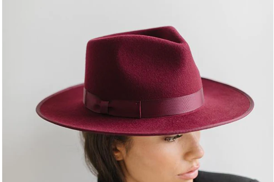 Monroe Rancher Hat - Wine (Pricing does not include custom hat band)