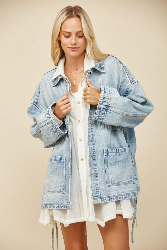 Boho Babe Oversized Denim Jacket