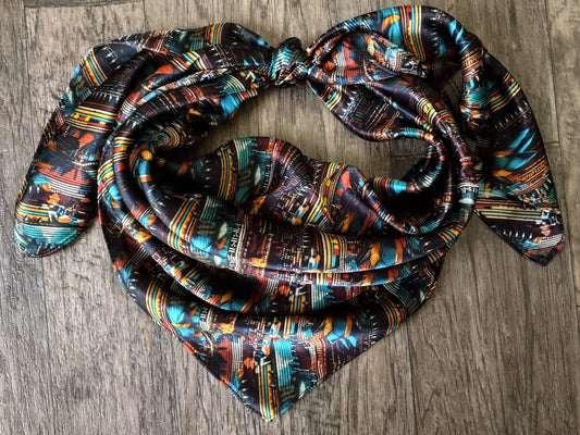 100% SILK Textured Native Wild Rags