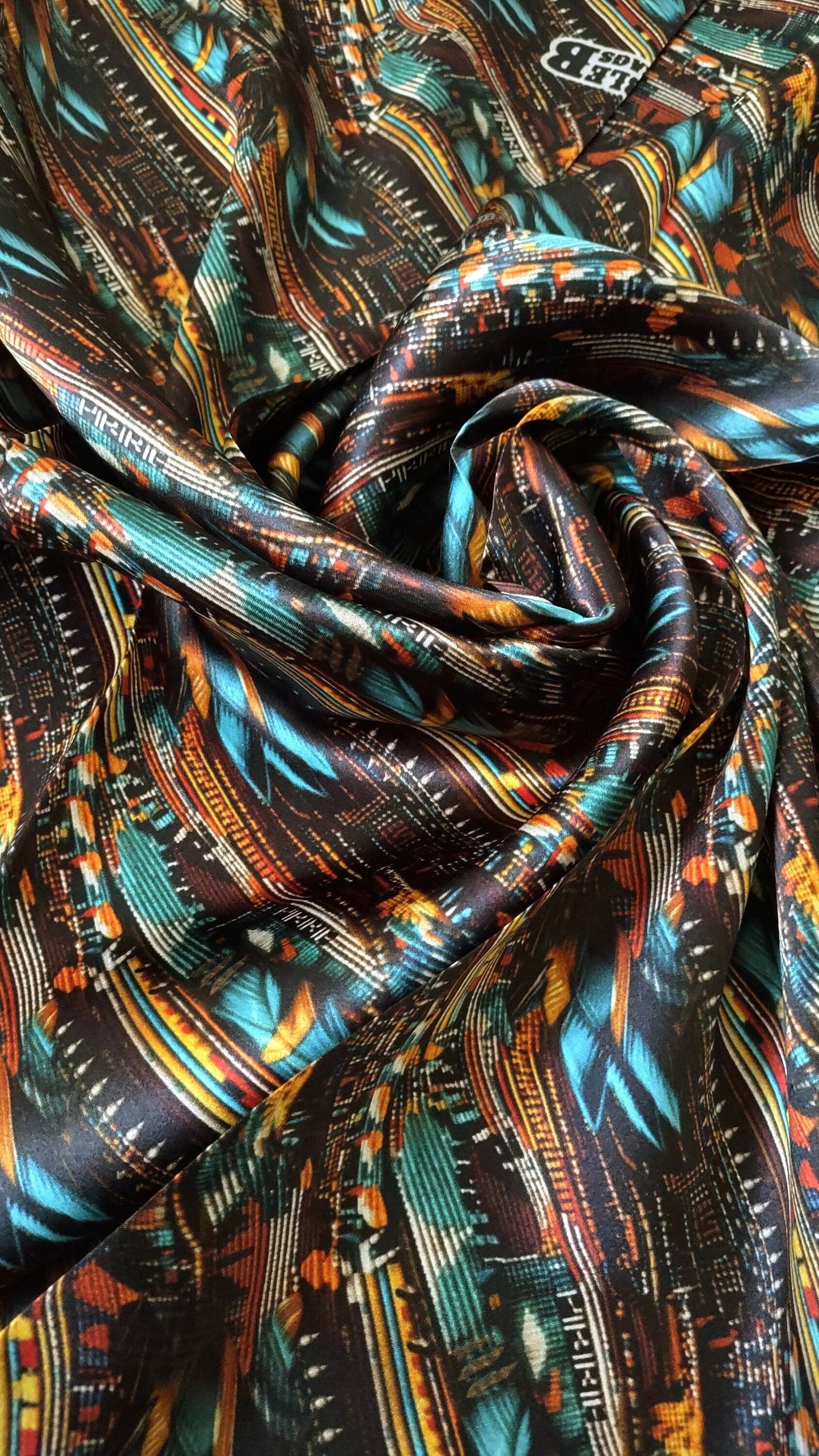 100% SILK Textured Native Wild Rags