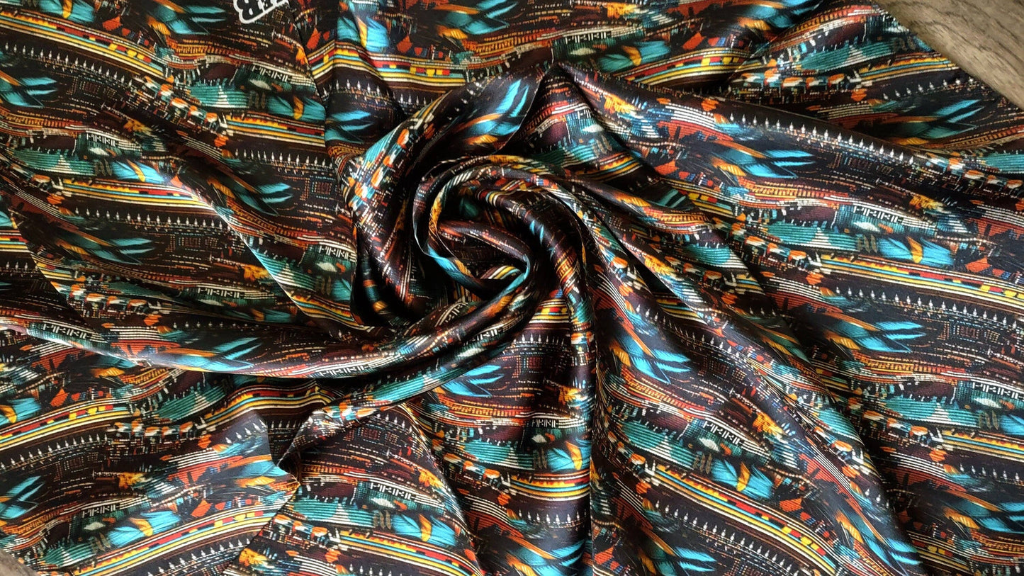 100% SILK Textured Native Wild Rags